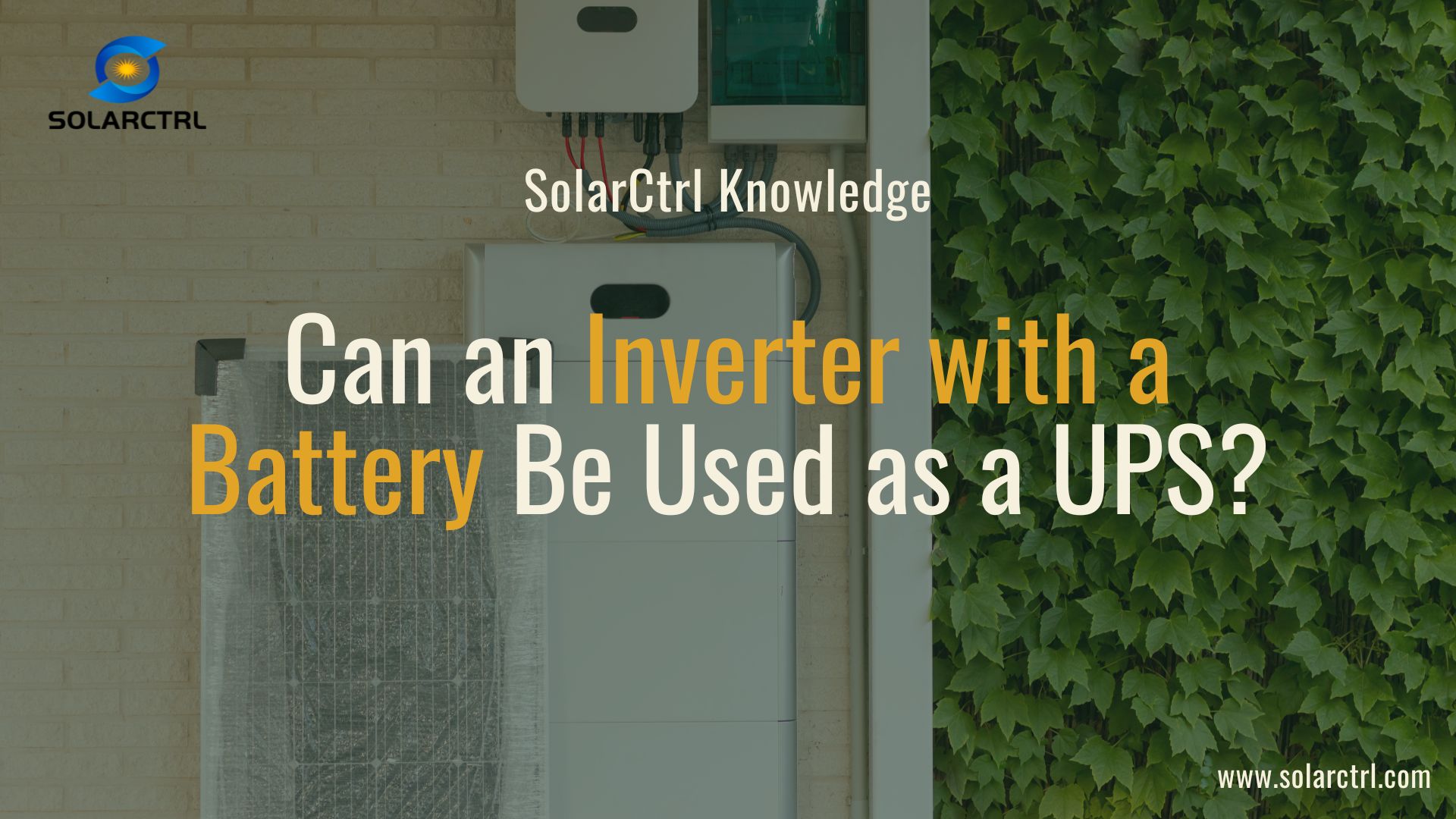 can an inverter with a battery be used as a ups