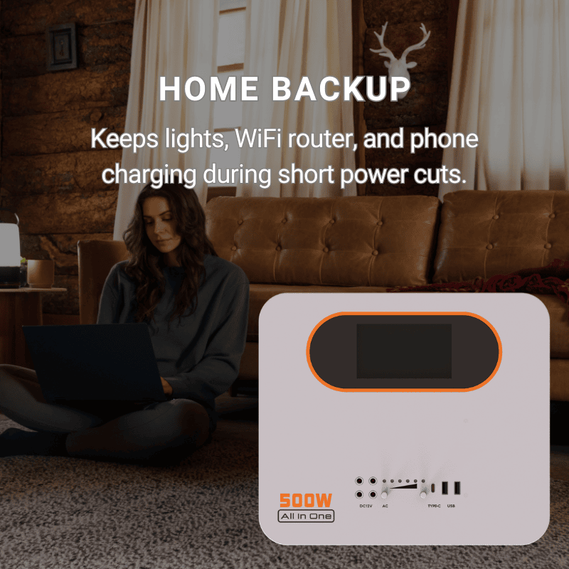 solarctrl portable power station product 500w home backup