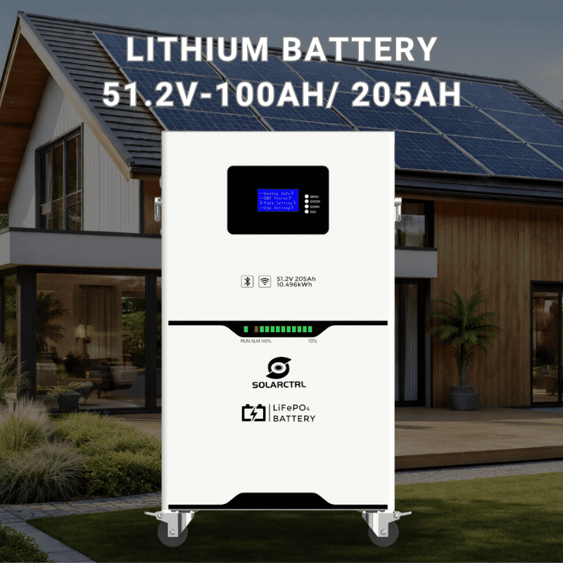 solarctrl lithium battery 51.2v 100ah: 205ah